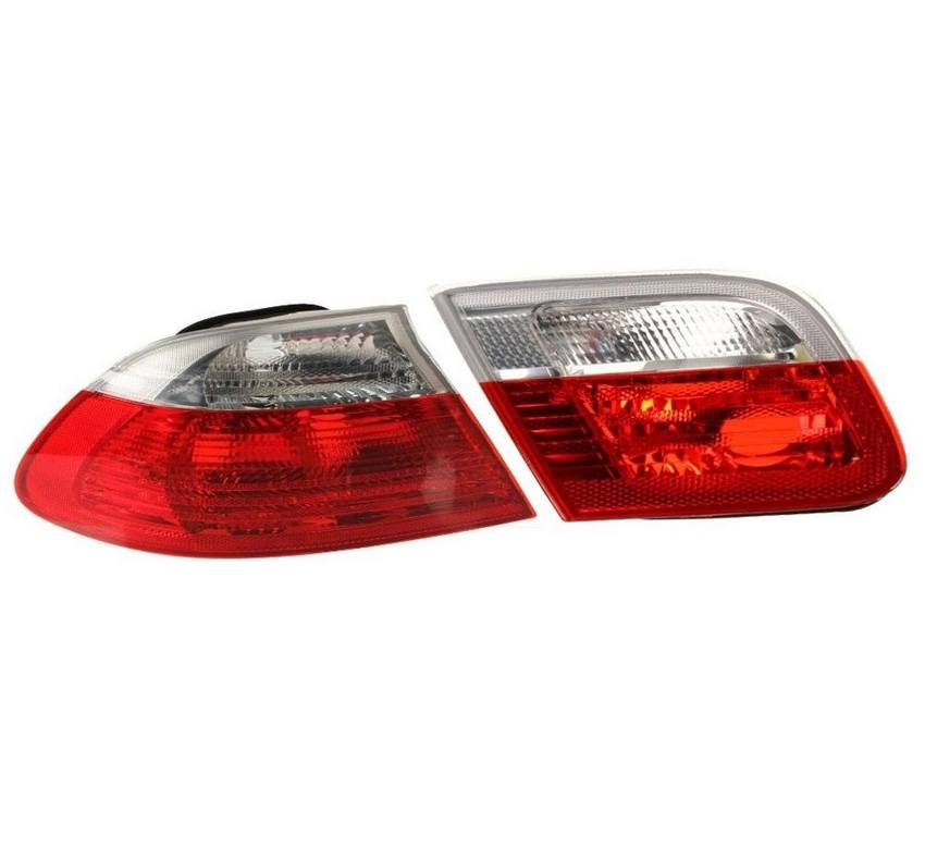 BMW Tail Light Set - Driver Side Inner and Outer (White Turn Signal) 63218384843 - ULO 2849421KIT